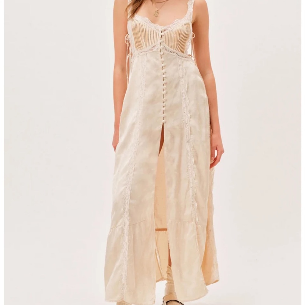 ISO For Love & Lemons Liz maxi dress in Ivory